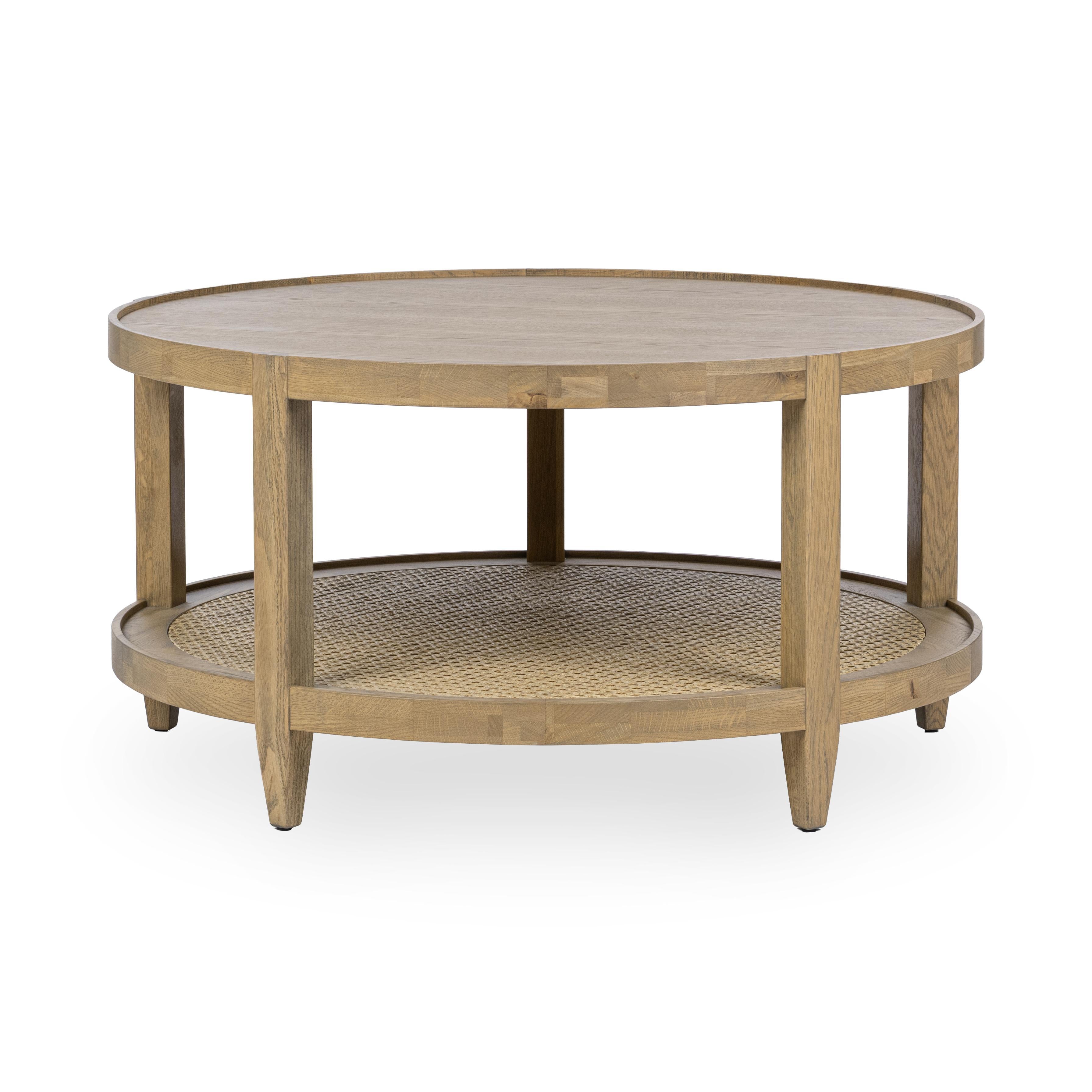 Devin Coffee Table - Khaki Mist - Latte Brown