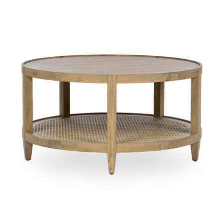 Devin Solid Wood Round Coffee Table