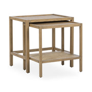 Devin Nesting Accent Tables - Khaki Mist - Latte Brown