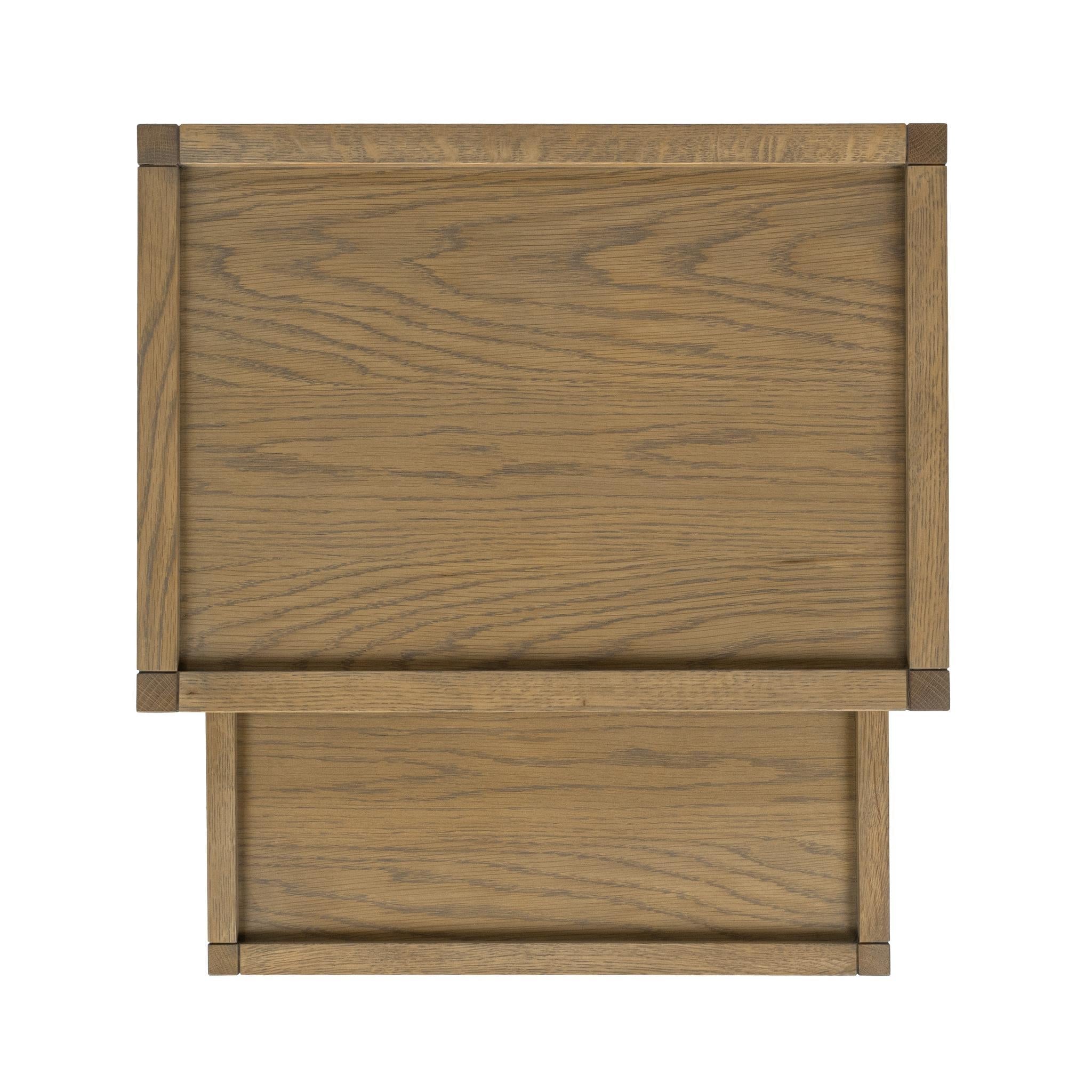 Devin Nesting Accent Tables - Khaki Mist - Latte Brown