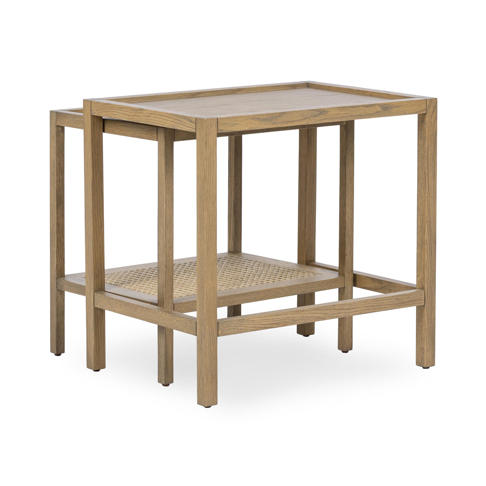 Devin Nesting Accent Tables - Khaki Mist - Latte Brown