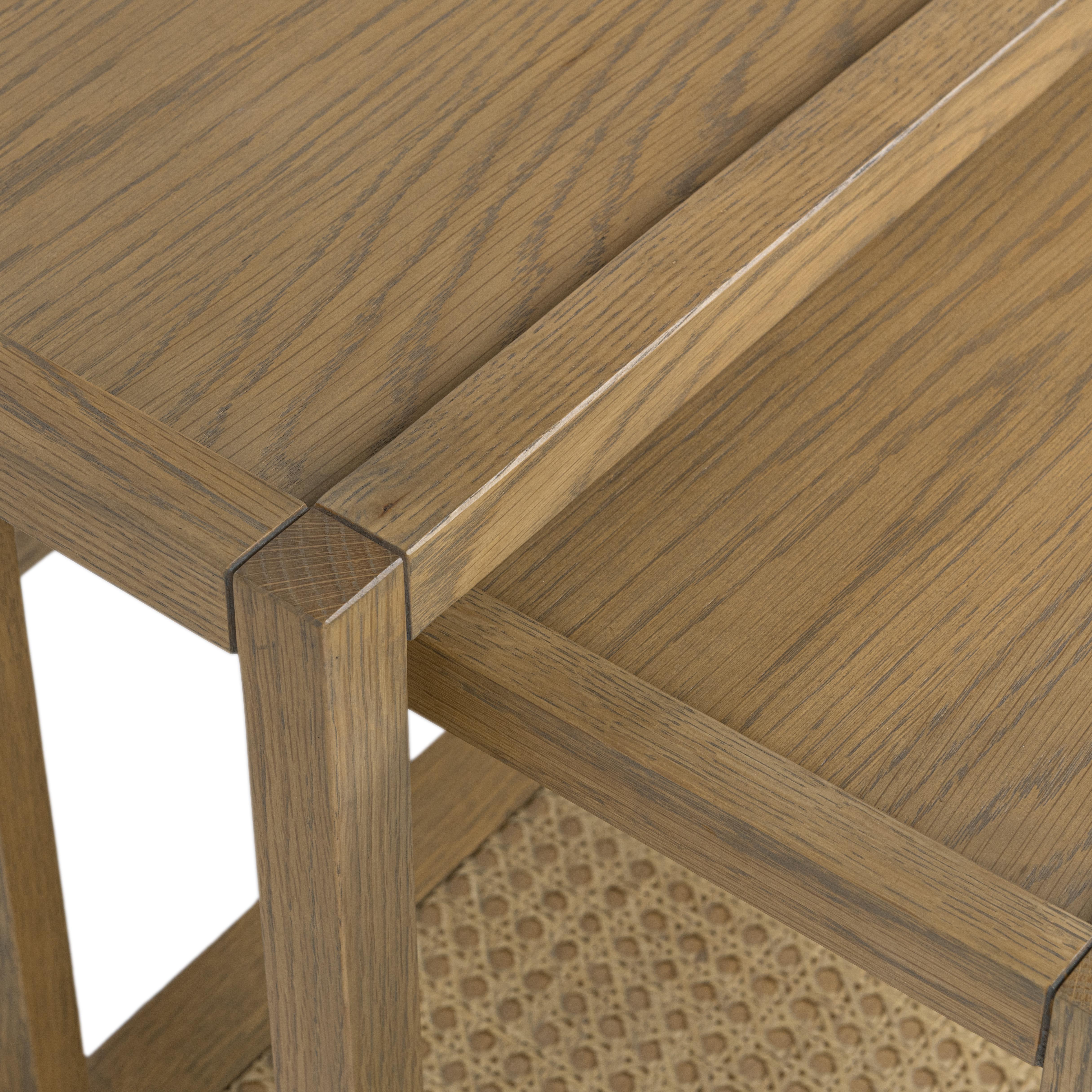 Devin Nesting Accent Tables - Khaki Mist - Latte Brown