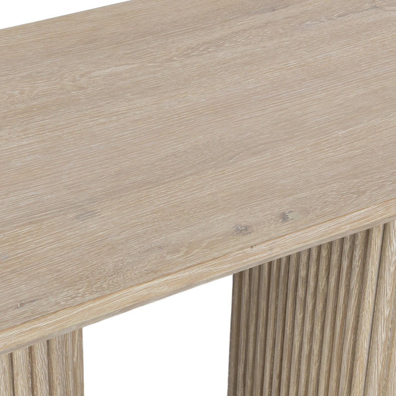 Travelle Cream Wash Oak Wood Rectangle Console Table 72"