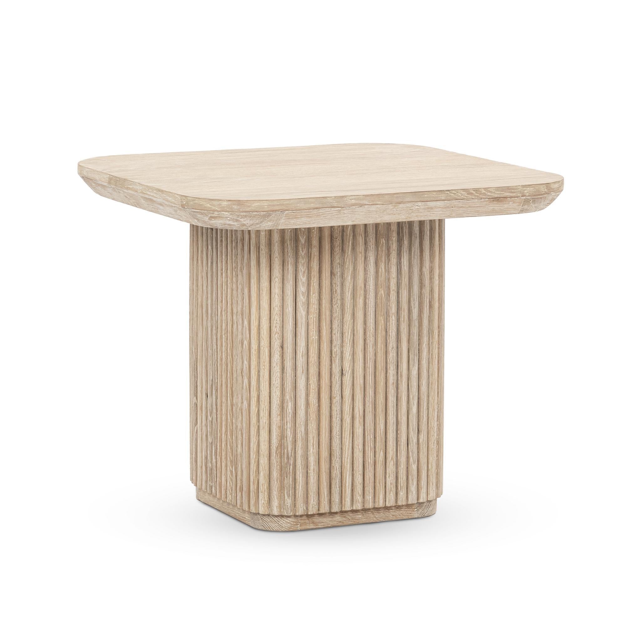 Vander End Table - Cream Washed