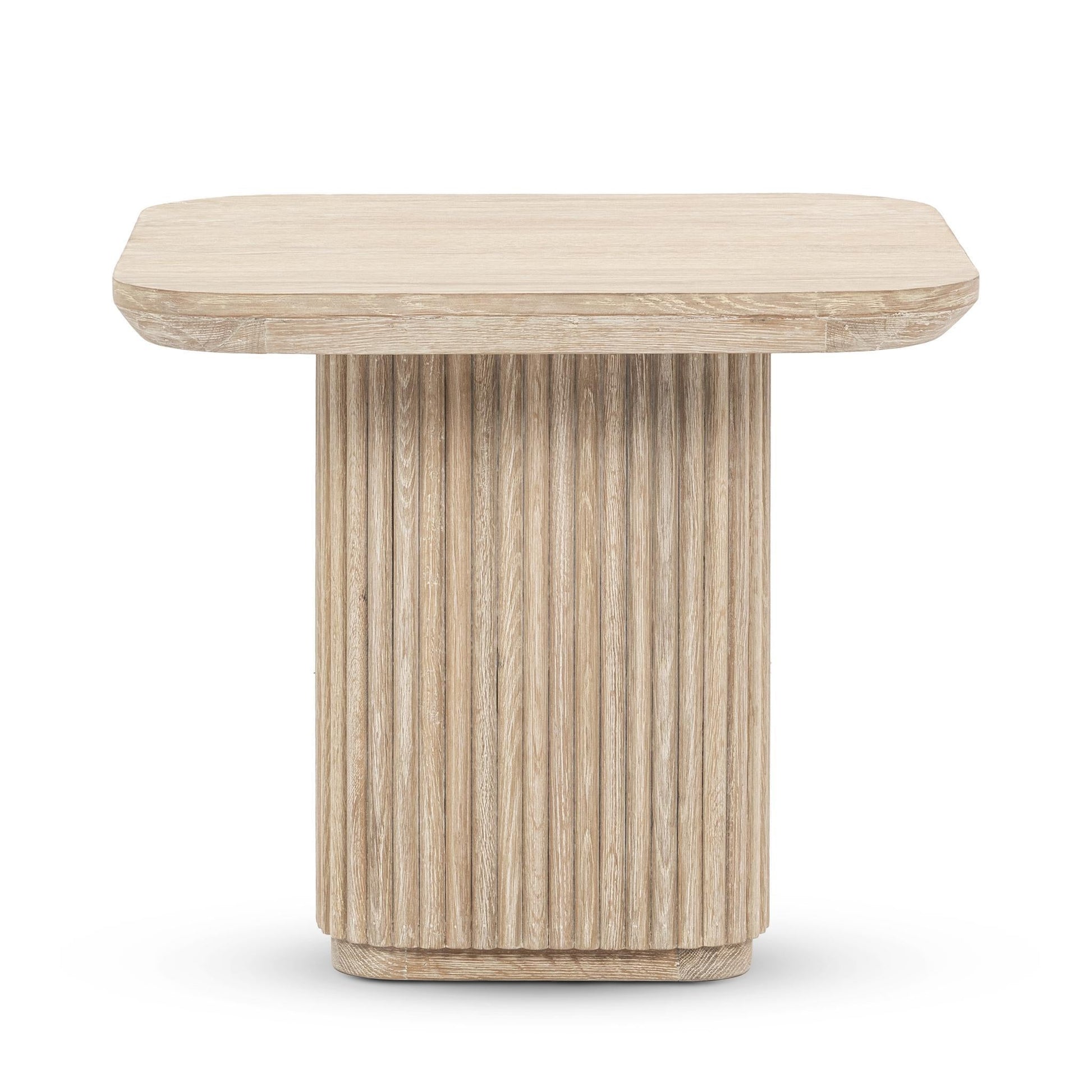 Vander End Table - Cream Washed