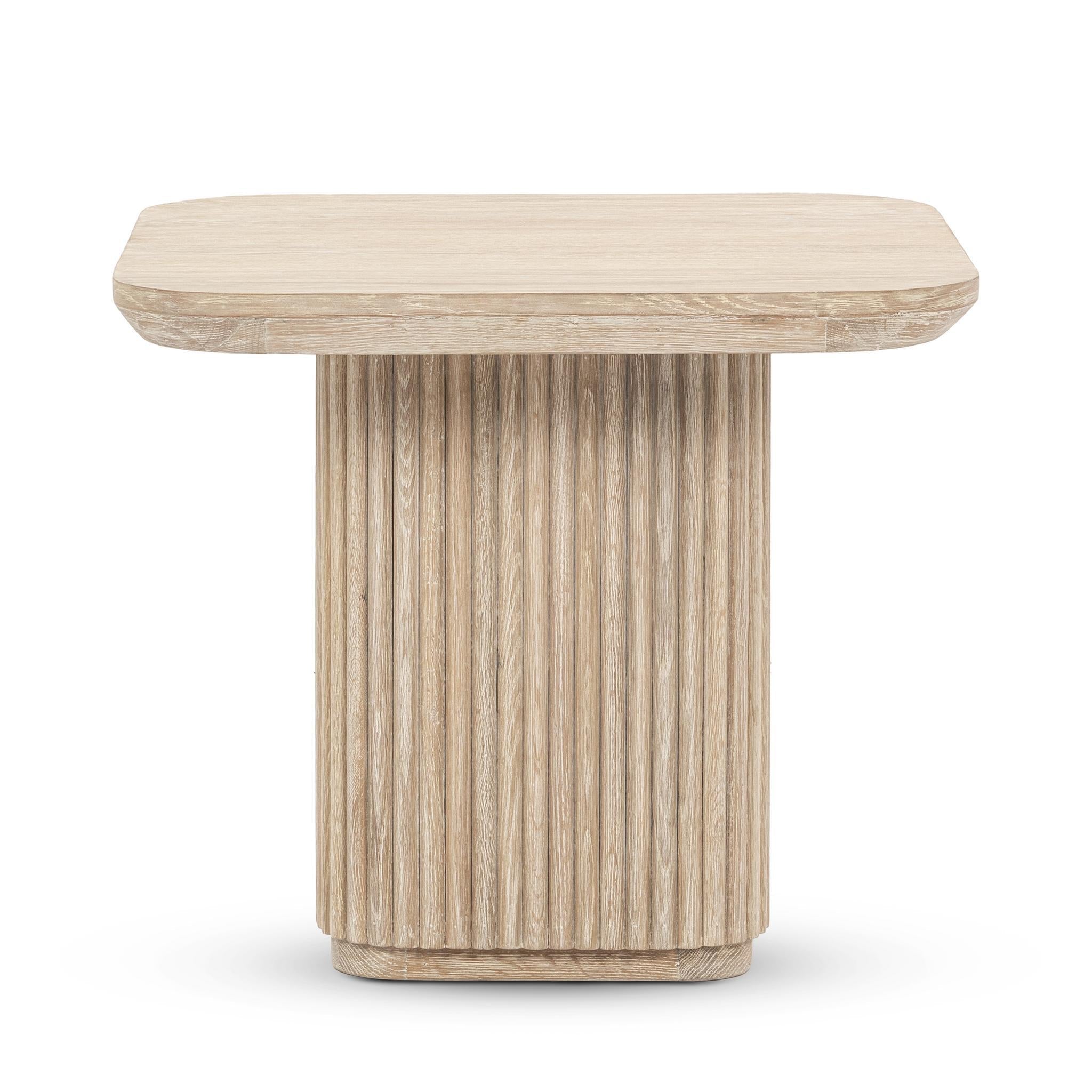 Vander End Table - Cream Washed