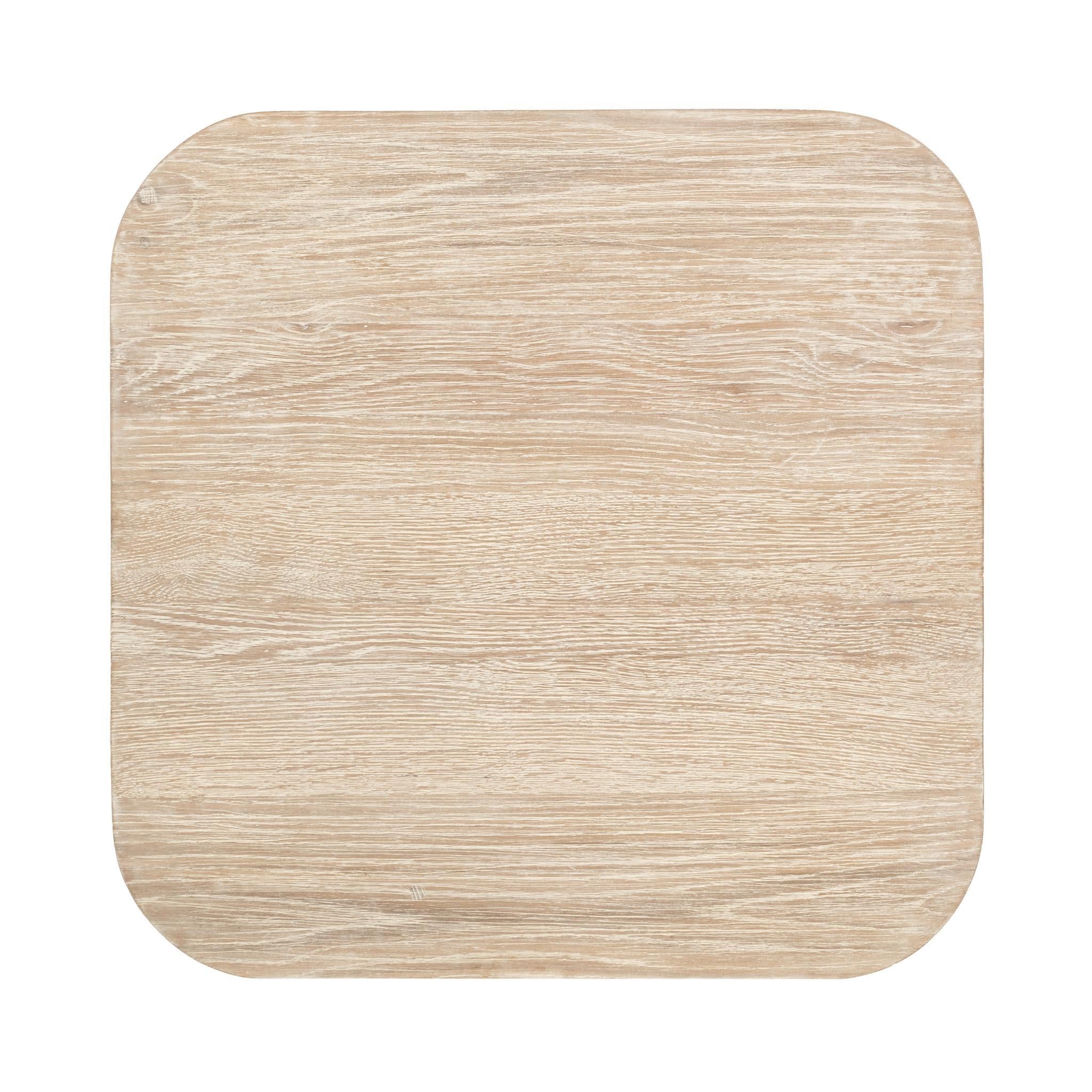 Vander End Table - Cream Washed