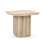 Travelle Cream Wash Oak Wood Square End Table 26"