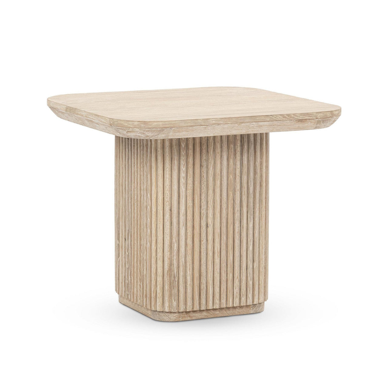 Travelle Cream Wash Oak Wood Square End Table 26"