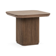 Travelle Brown Oak Wood Square End Table 26"