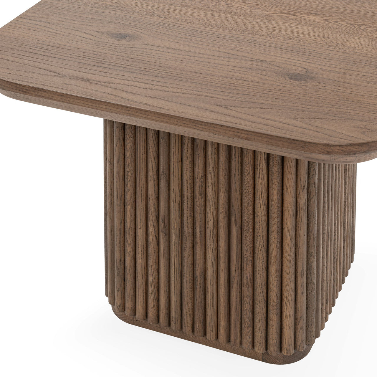 Travelle Brown Oak Wood Square End Table 26"