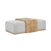 Kenan Ottoman - Creamy Ivory