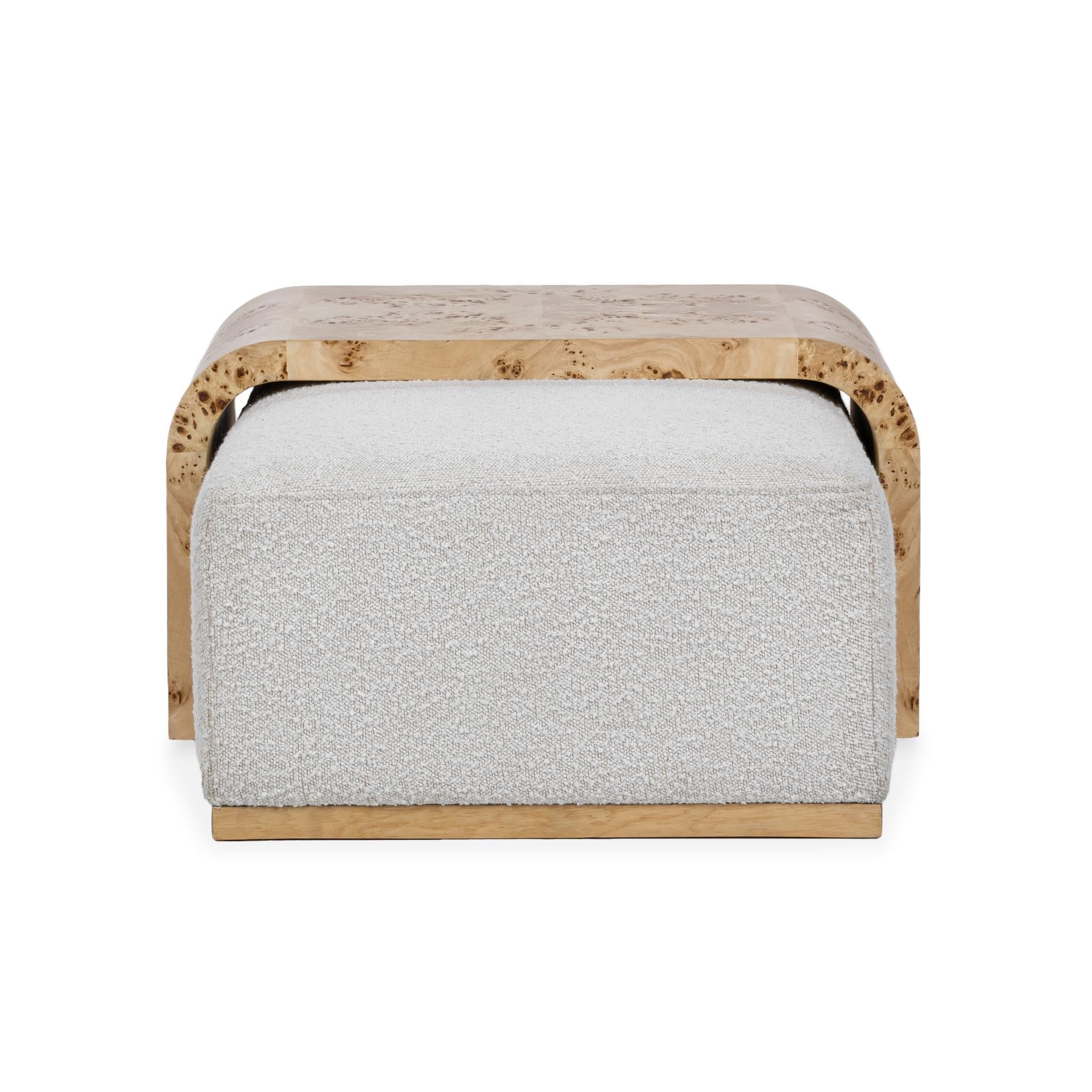 Kenan Ottoman - Creamy Ivory
