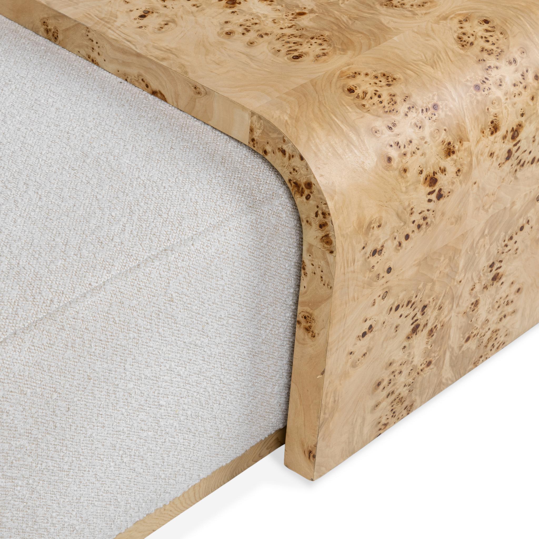 Kenan Ottoman - Creamy Ivory
