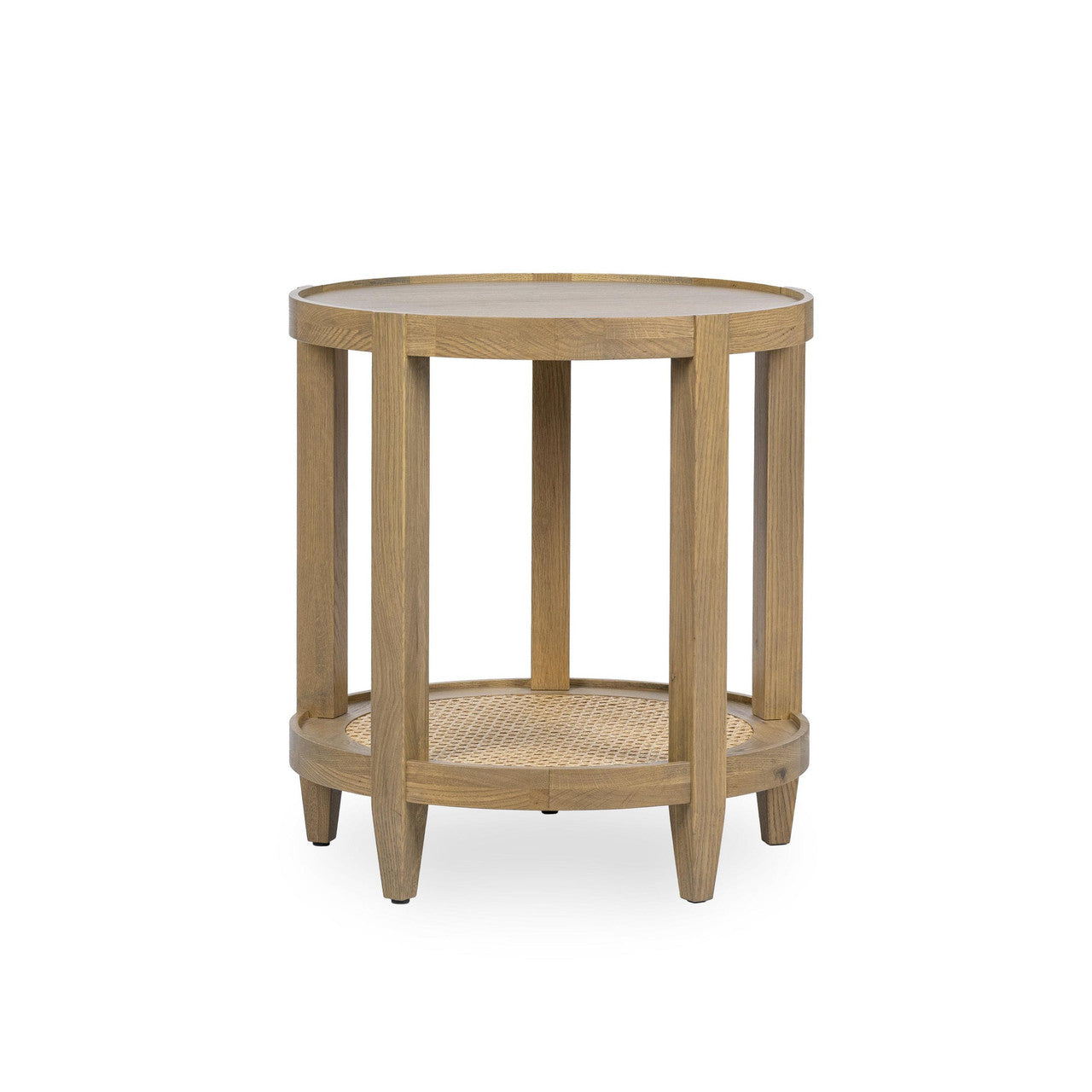 Devin Solid Wood Round End Table
