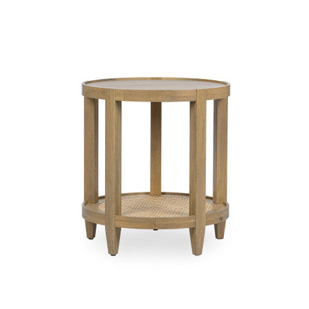 Devin Solid Wood Round End Table