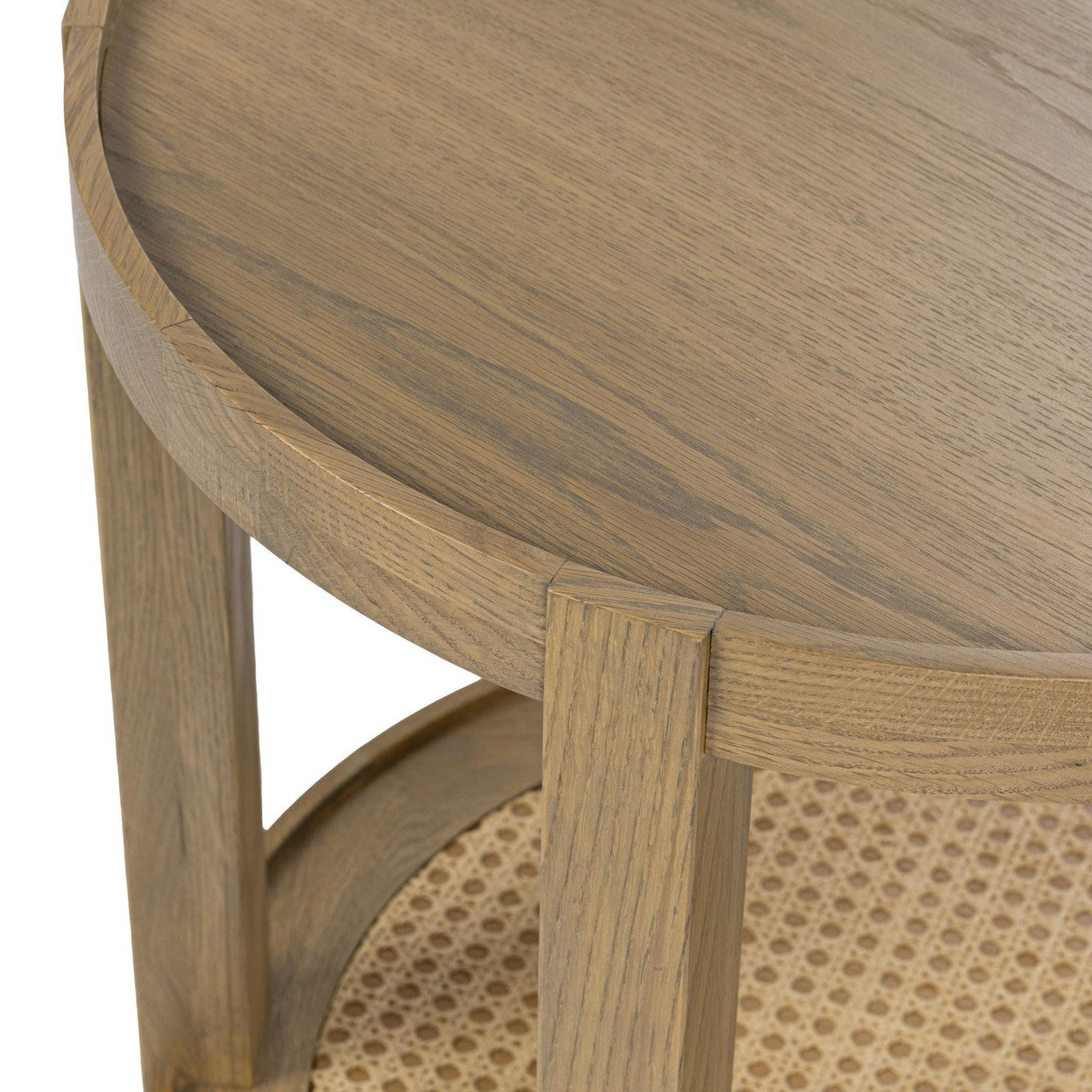 Devin Solid Wood Round End Table