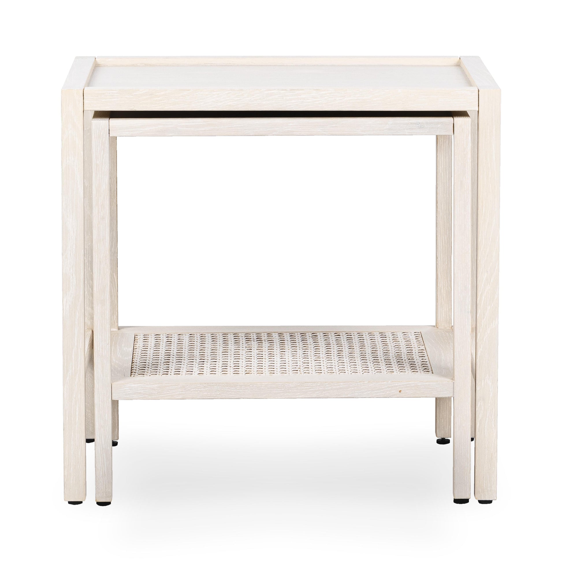 Devin Nesting Accent Tables - Milk White
