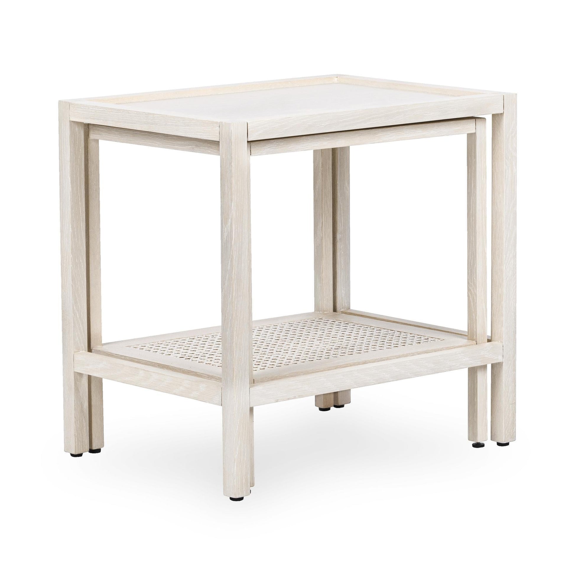Devin Nesting Accent Tables - Milk White