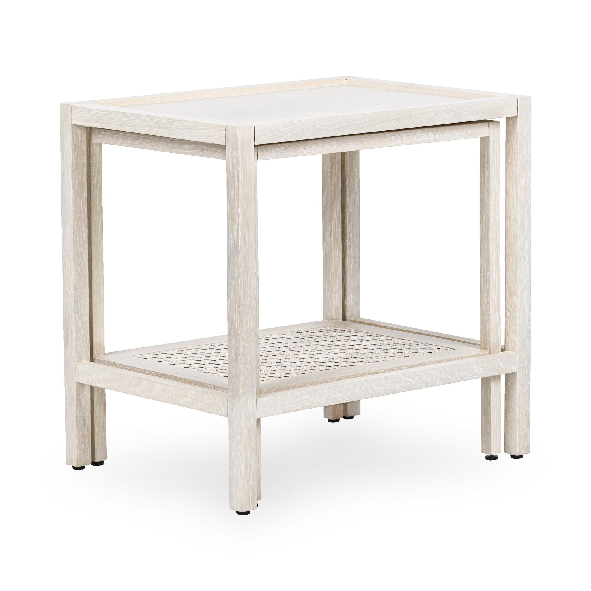 Devin Nesting Accent Tables - Milk White