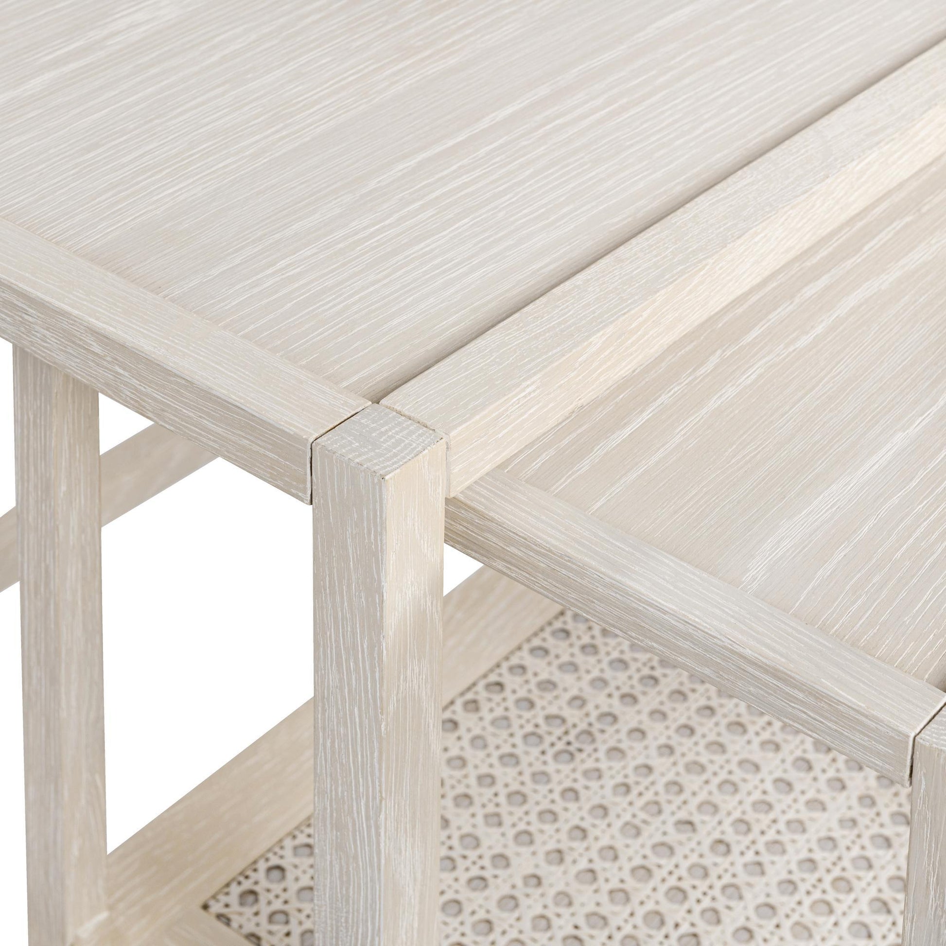 Devin Nesting Accent Tables - Milk White