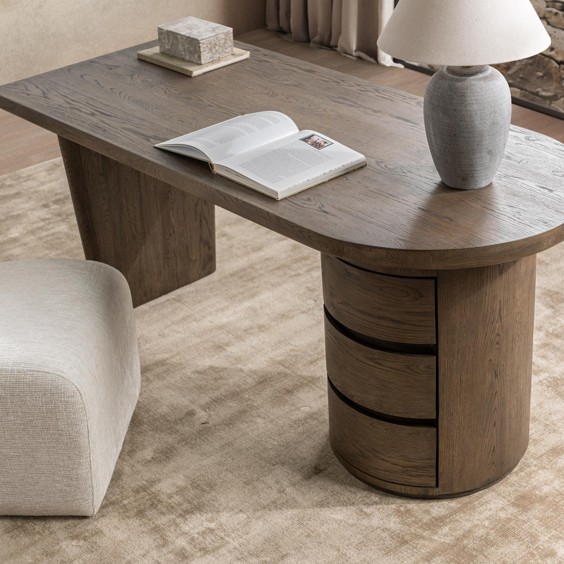 Estelle Desk - Soft Cocoa