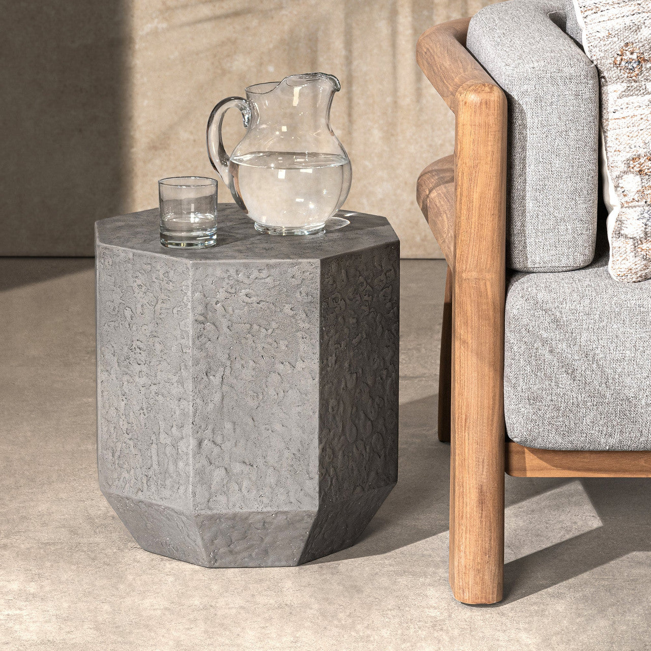 Morse Dark Gray Outdoor End Table