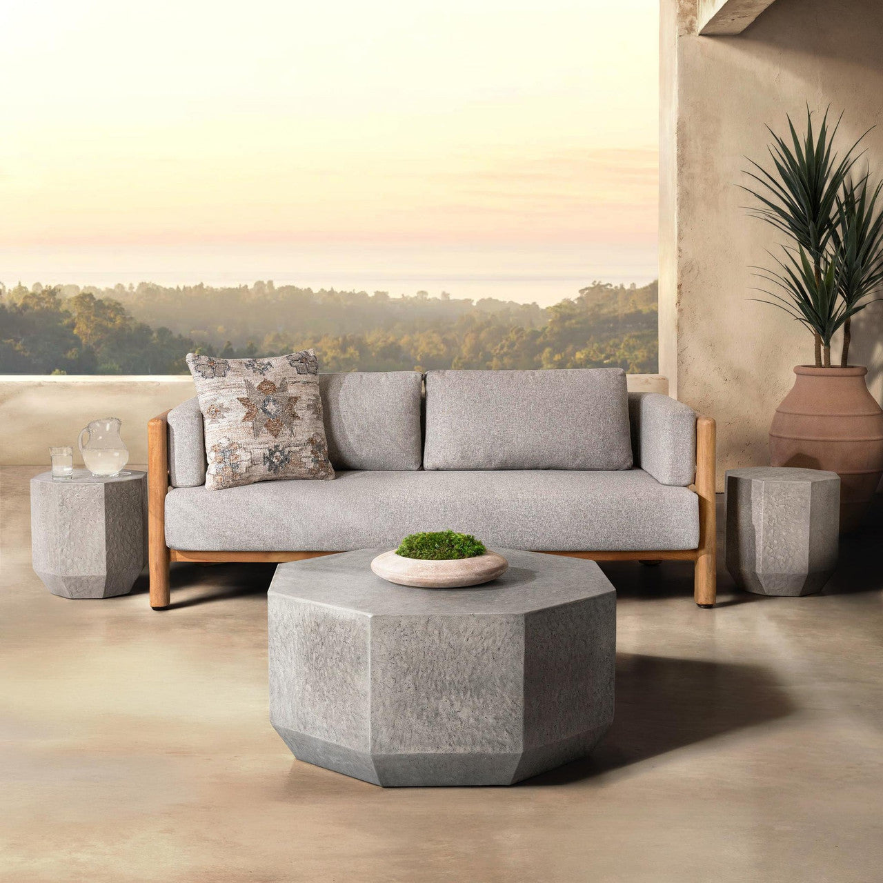 Morse Dark Gray Outdoor Coffee Table | Zin Home – zinhome
