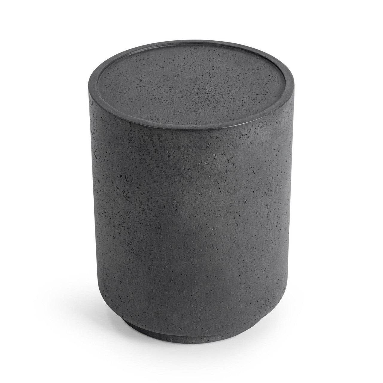 Darsa Dark Gray Outdoor Round Accent Table 18"