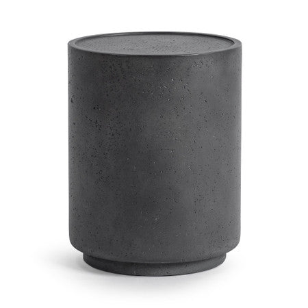 Darsa Dark Gray Outdoor Round Accent Table 18"