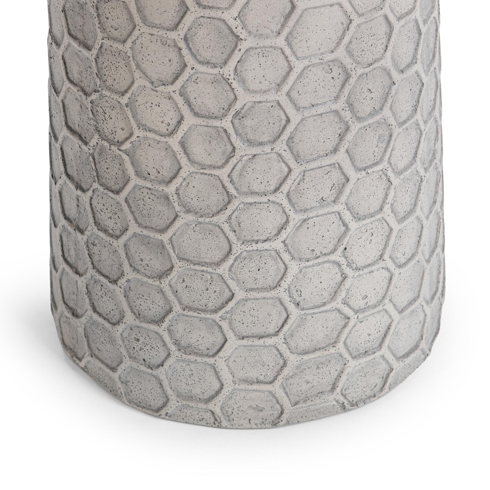 Delaine Outdoor Accent Table - Light Gray