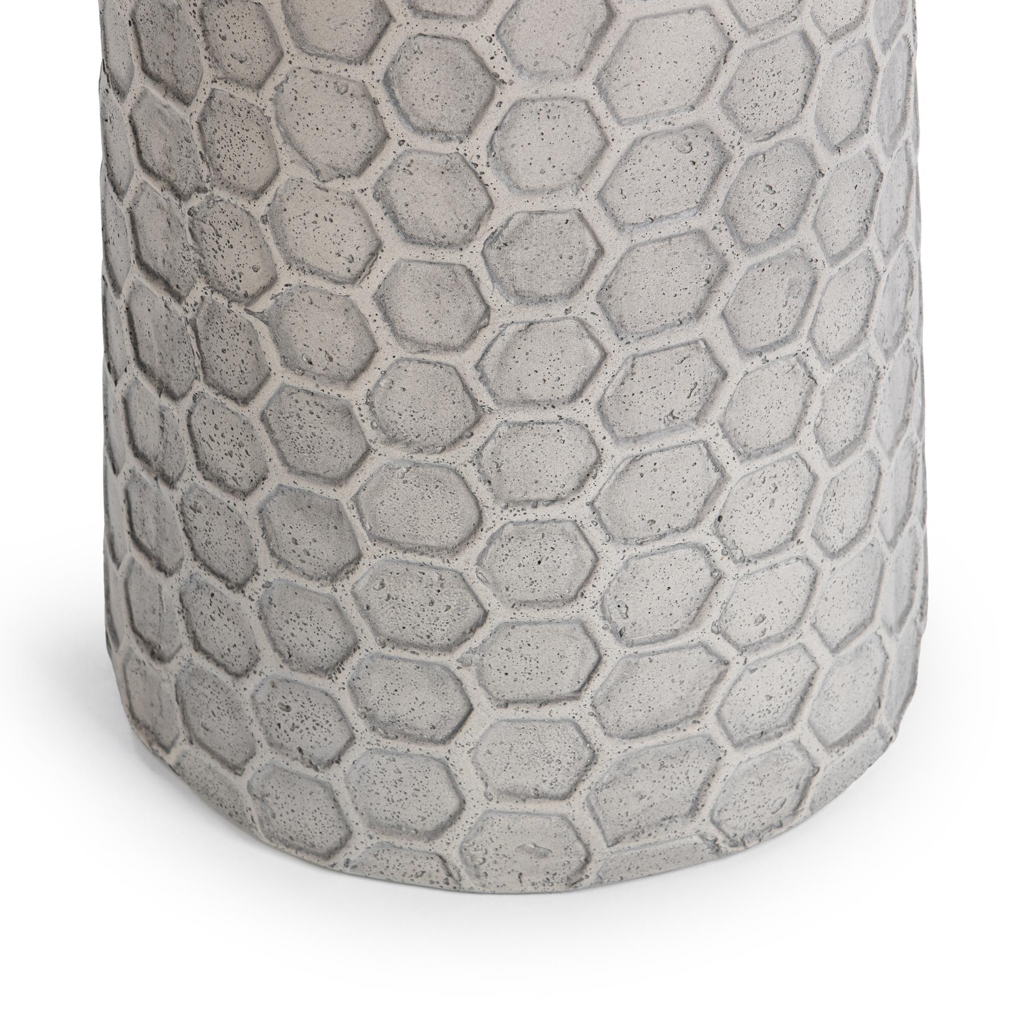 Delaine Outdoor Accent Table - Light Gray