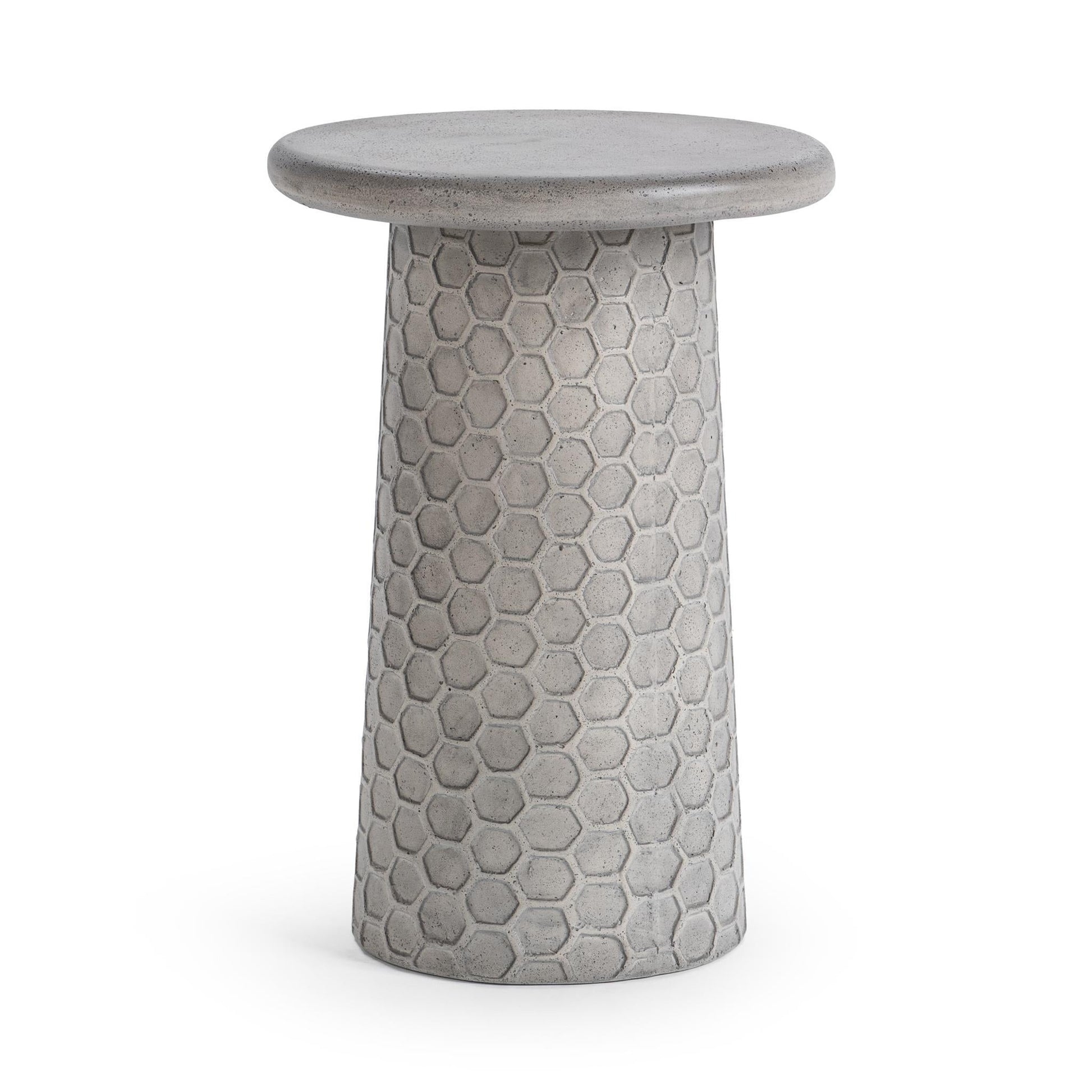 Delaine Outdoor Accent Table - Light Gray