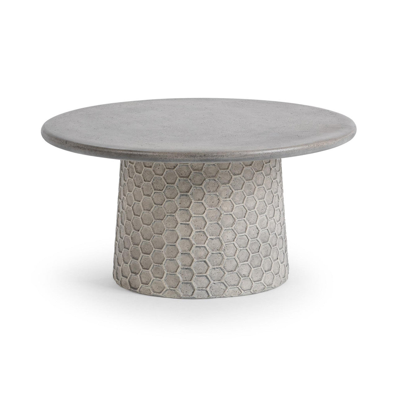 Delaine Light Gray Outdoor Round Coffee Table