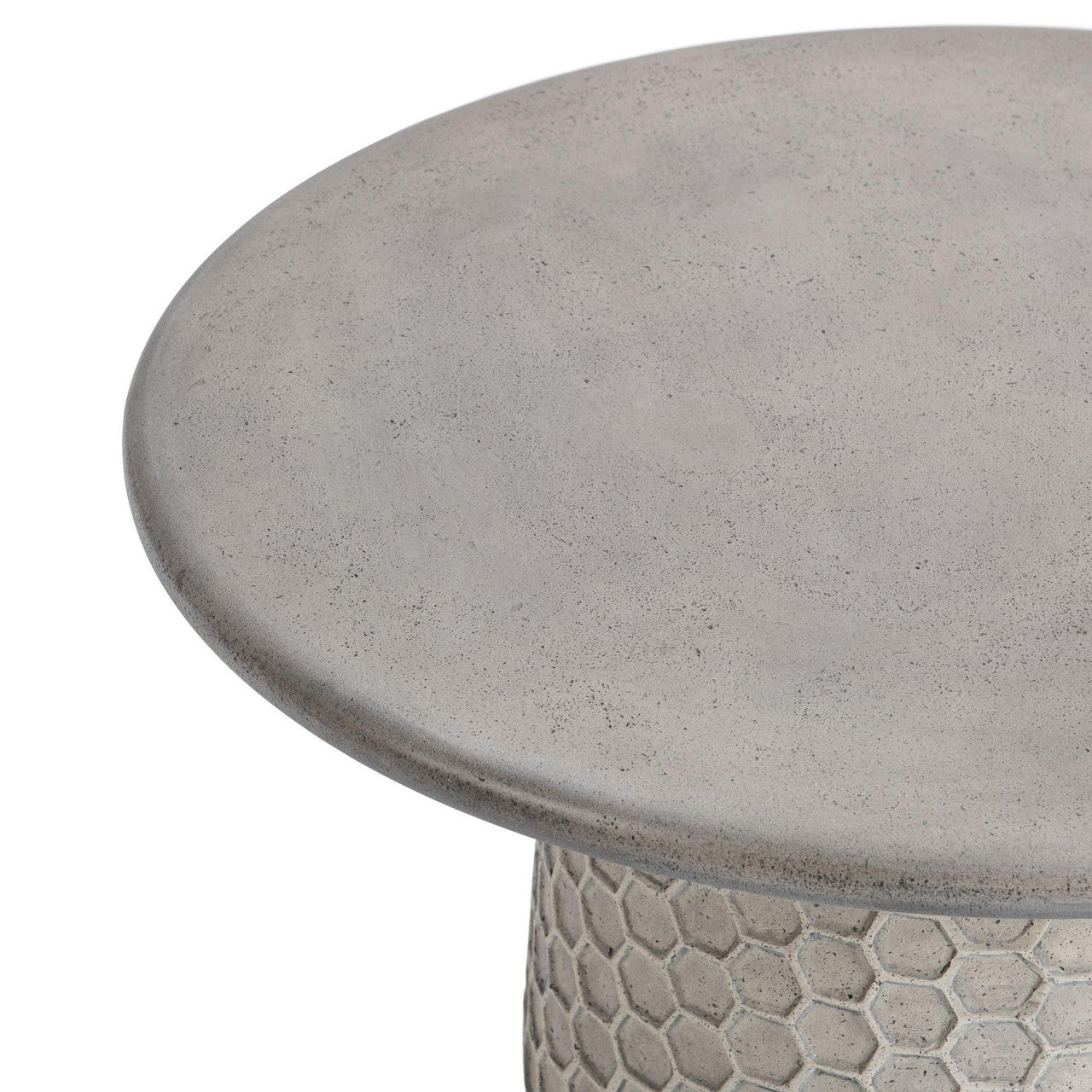 Delaine Light Gray Outdoor Round Coffee Table