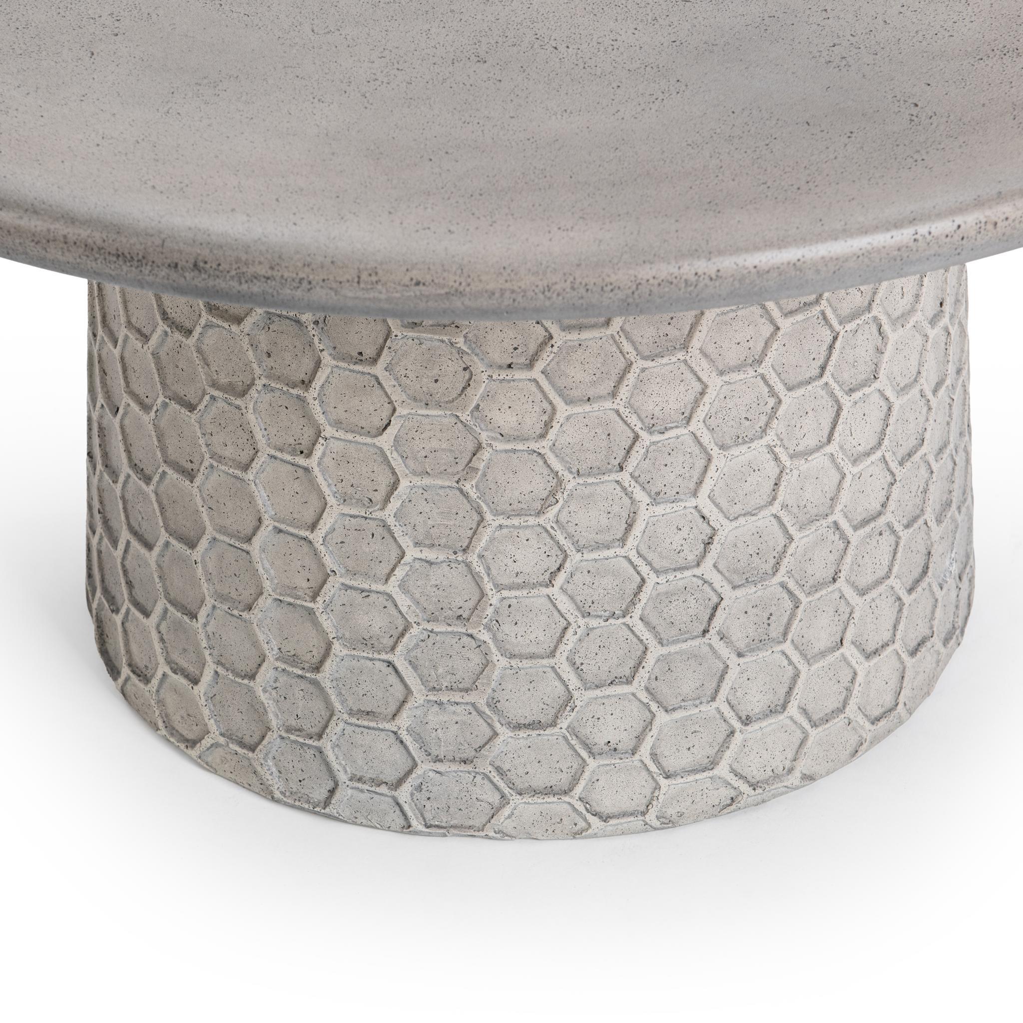 Delaine Outdoor Coffee Table - Light Gray