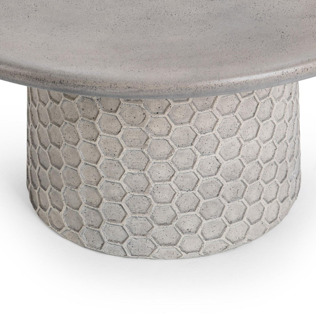 Delaine Light Gray Outdoor Round Coffee Table