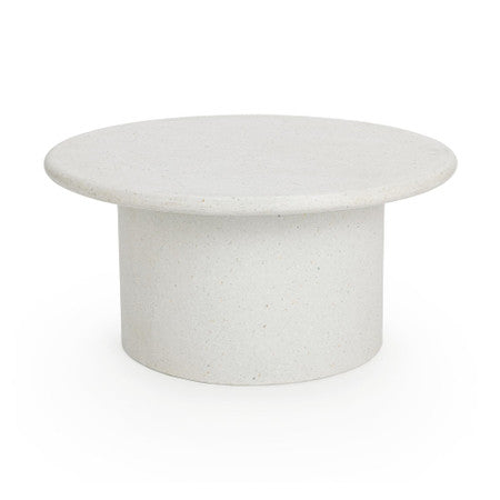 Nysa White Outdoor Round Coffee Table
