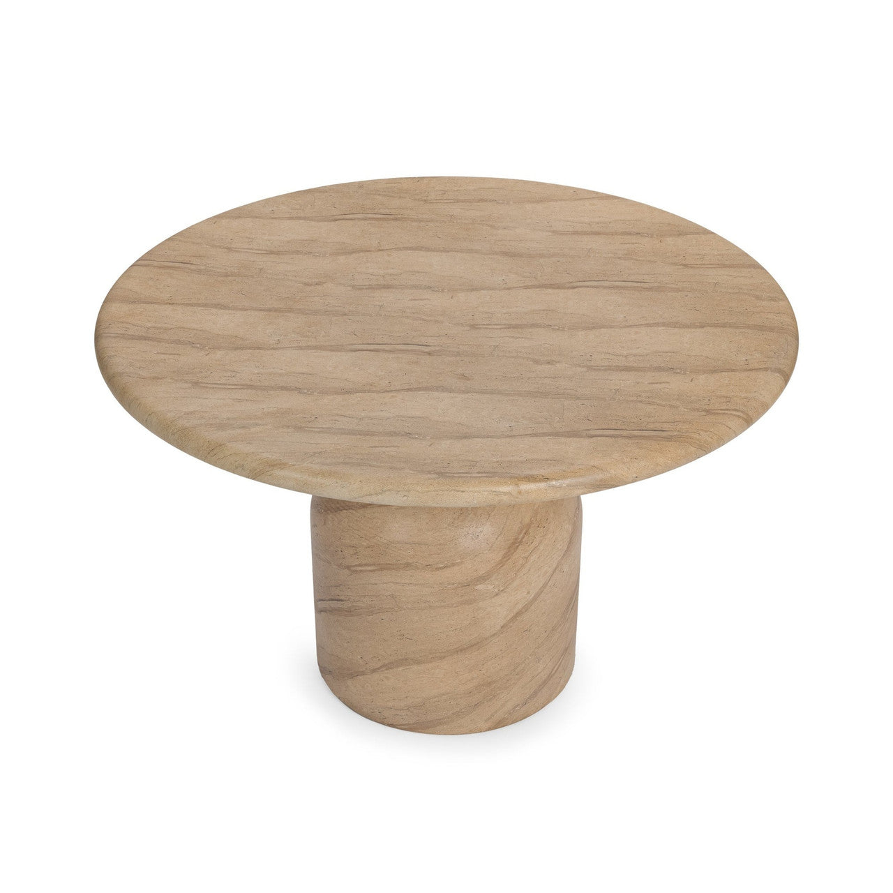 Portola Beige Outdoor Round Dining Table 47"