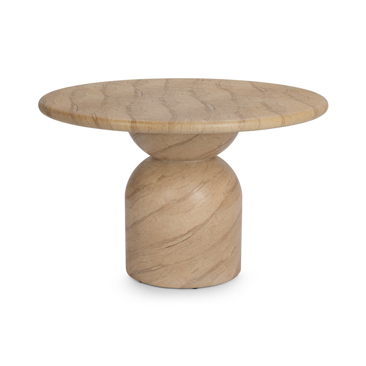 Portola Beige Outdoor Round Dining Table 47"