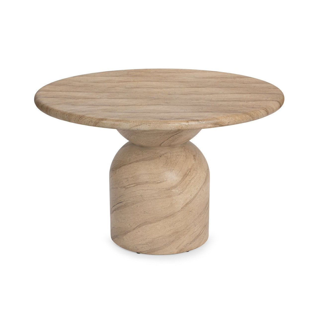 Portola Beige Outdoor Round Dining Table 47"