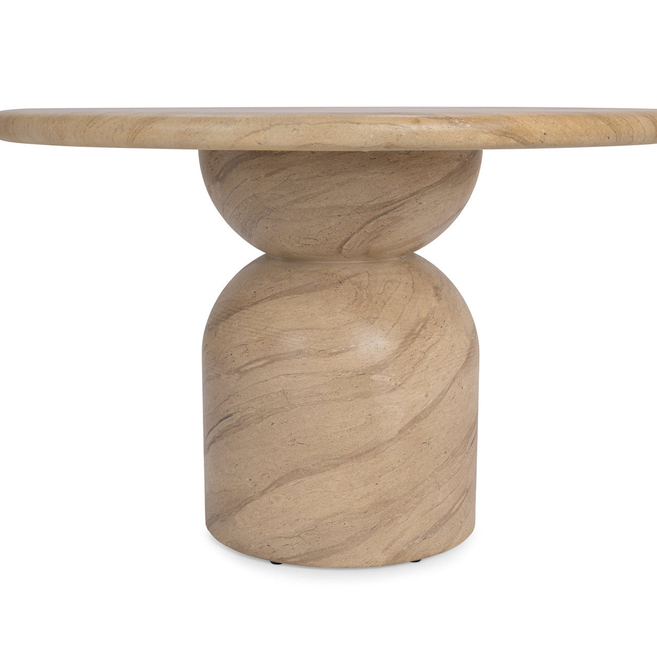 Portola Beige Outdoor Round Dining Table 47"