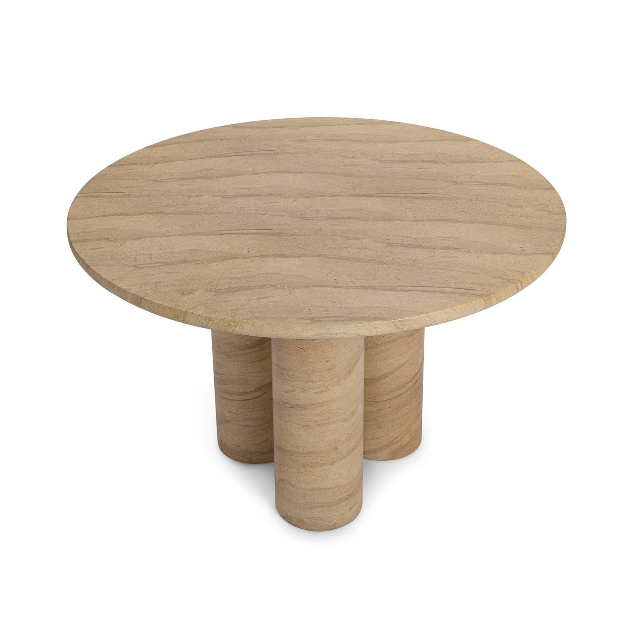 Niva Beige Outdoor Round Dining Table 47"