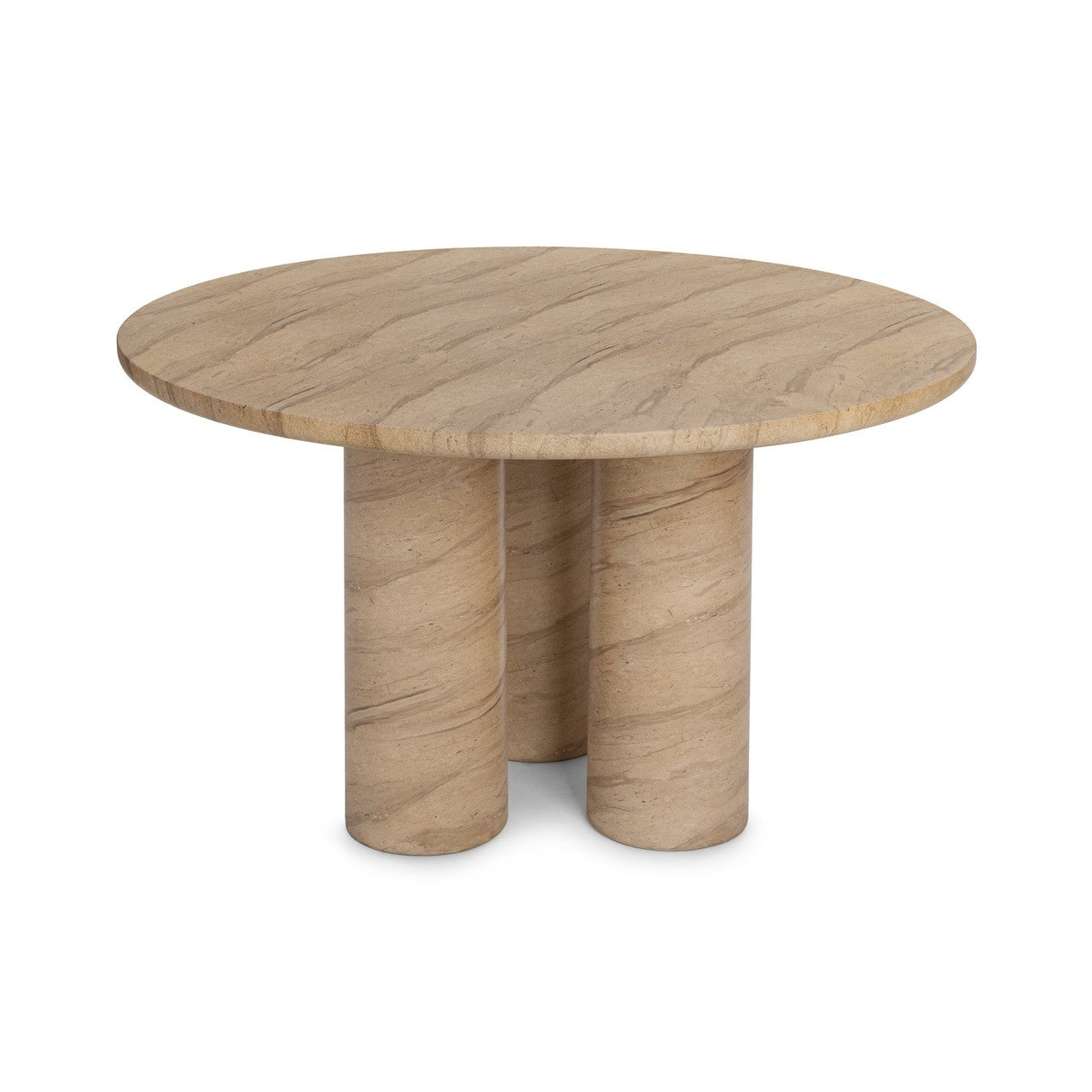Niva Beige Outdoor Round Dining Table 47"