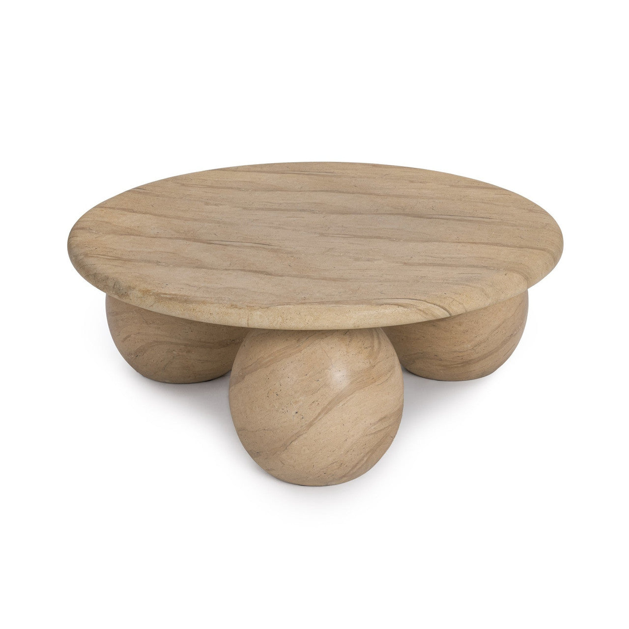 Elaria Beige Outdoor Round Coffee Table