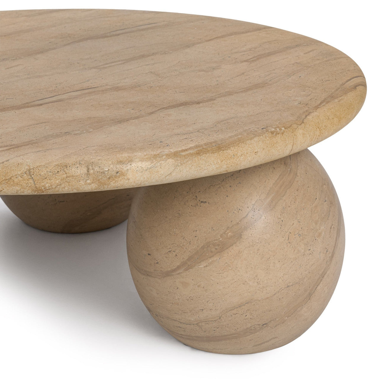 Elaria Beige Outdoor Round Coffee Table