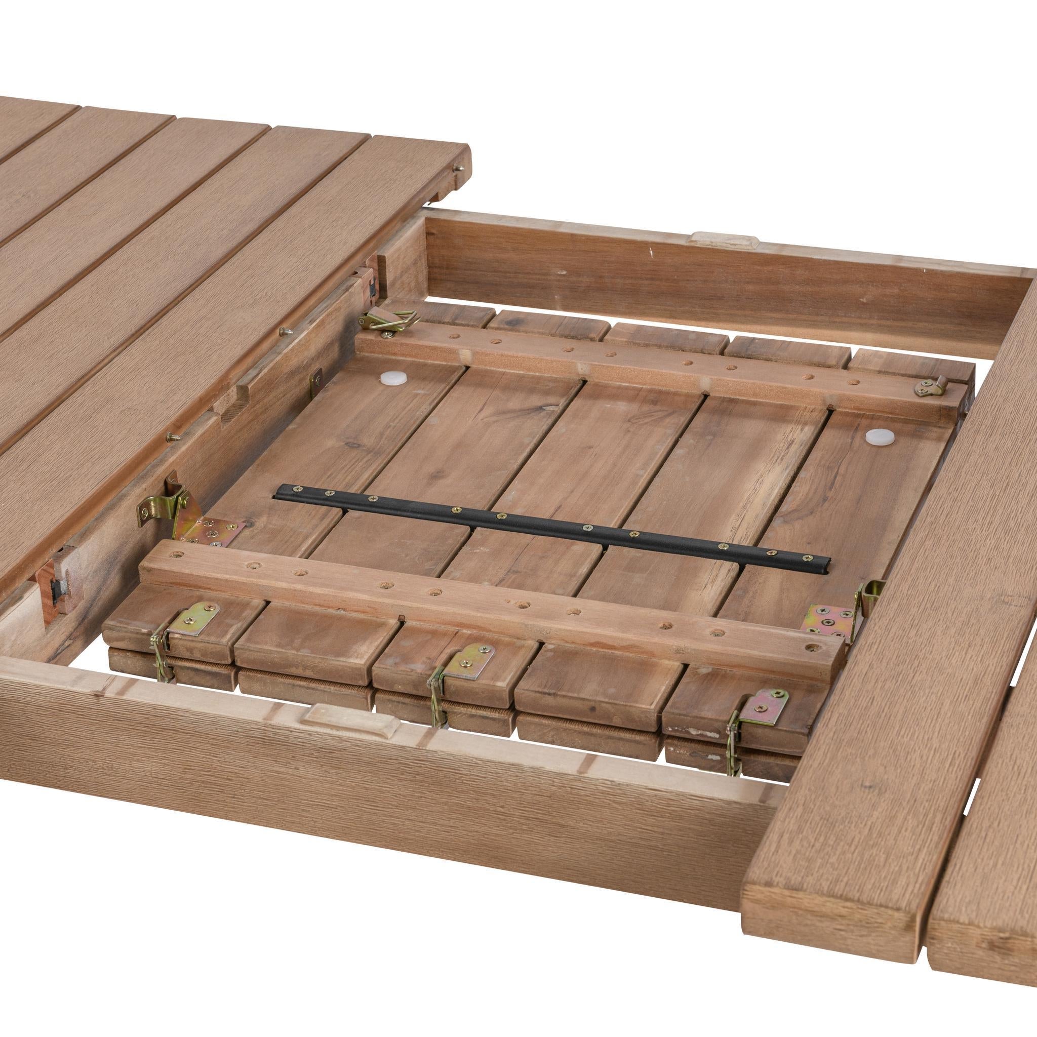 Dawson Outdoor 87"-107" Extendable Dining Table - Butterscotch