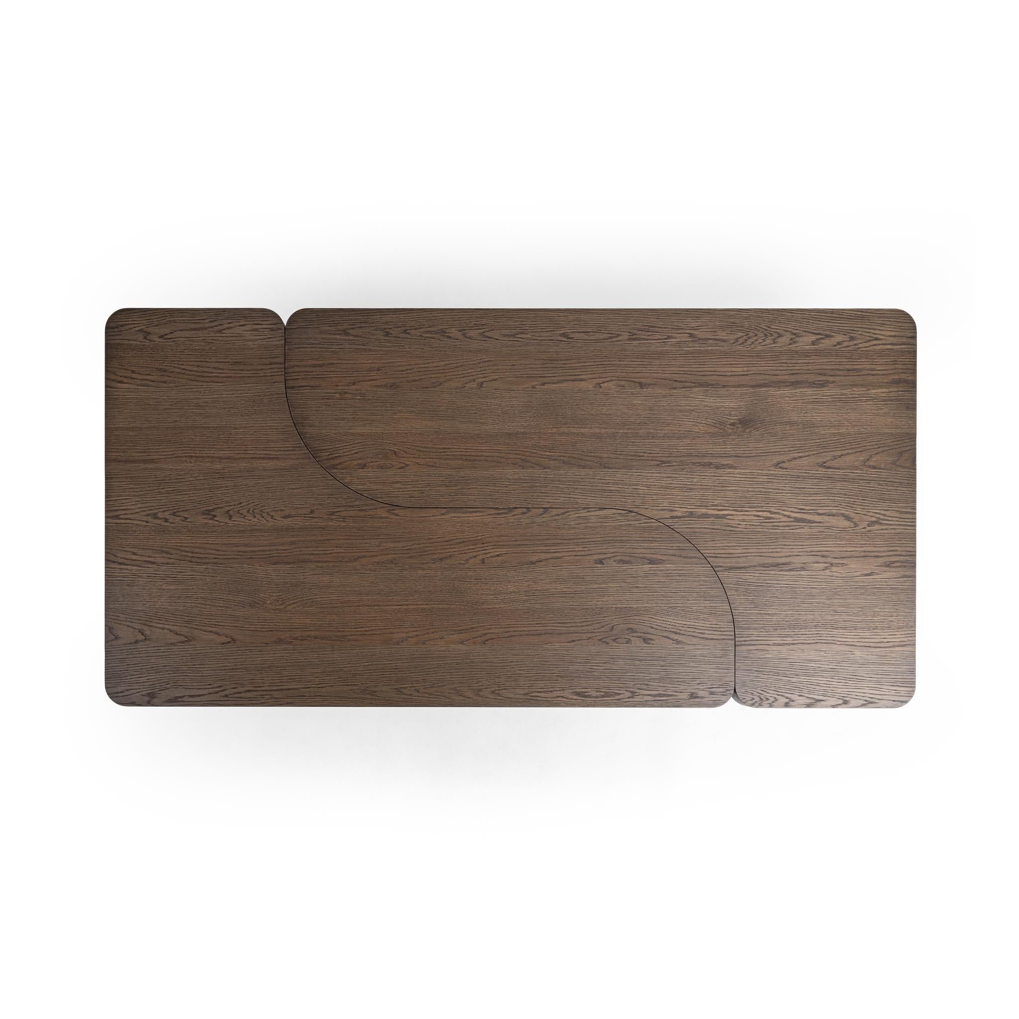 Melina 2 Piece 71" Coffee Table - Havana Brown