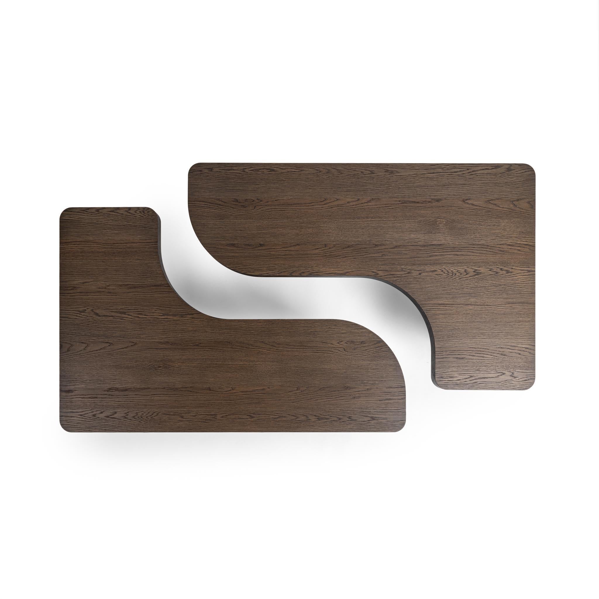 Melina 2 Piece 71" Coffee Table - Havana Brown