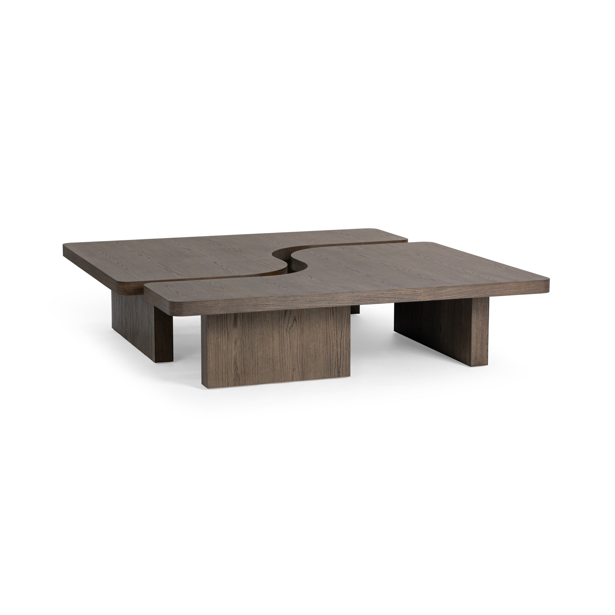 Melina 2 Piece 63" Coffee Table - Havana Brown